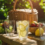 detail 03 by 9222 elsjoy acrylic swirl mouthwash cup 280ml trans std outdoor picnic scene