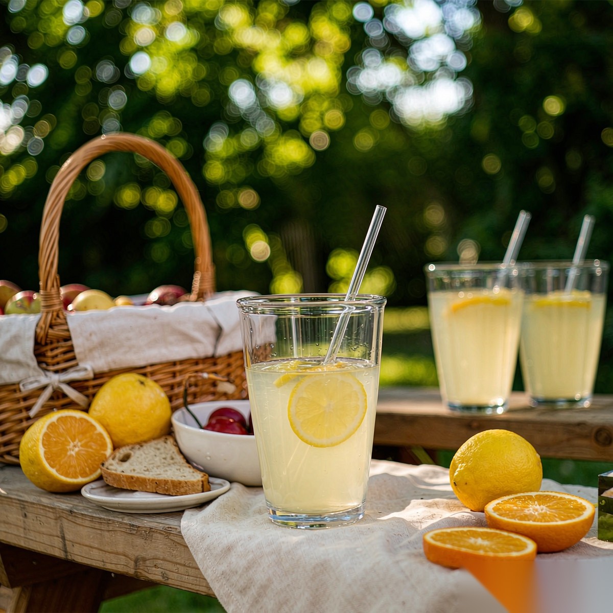 polycarbonate PC mouthwash cup outdoor picnic scene