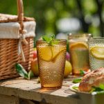 detail 03 by 9309a elsjoy acrylic dot textured tumbler cup 350ml amber std outdoor picnic scene