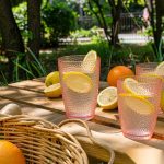 detail 03 by 9309c elsjoy acrylic dot textured tumbler cup 210ml pink std outdoor picnic scene