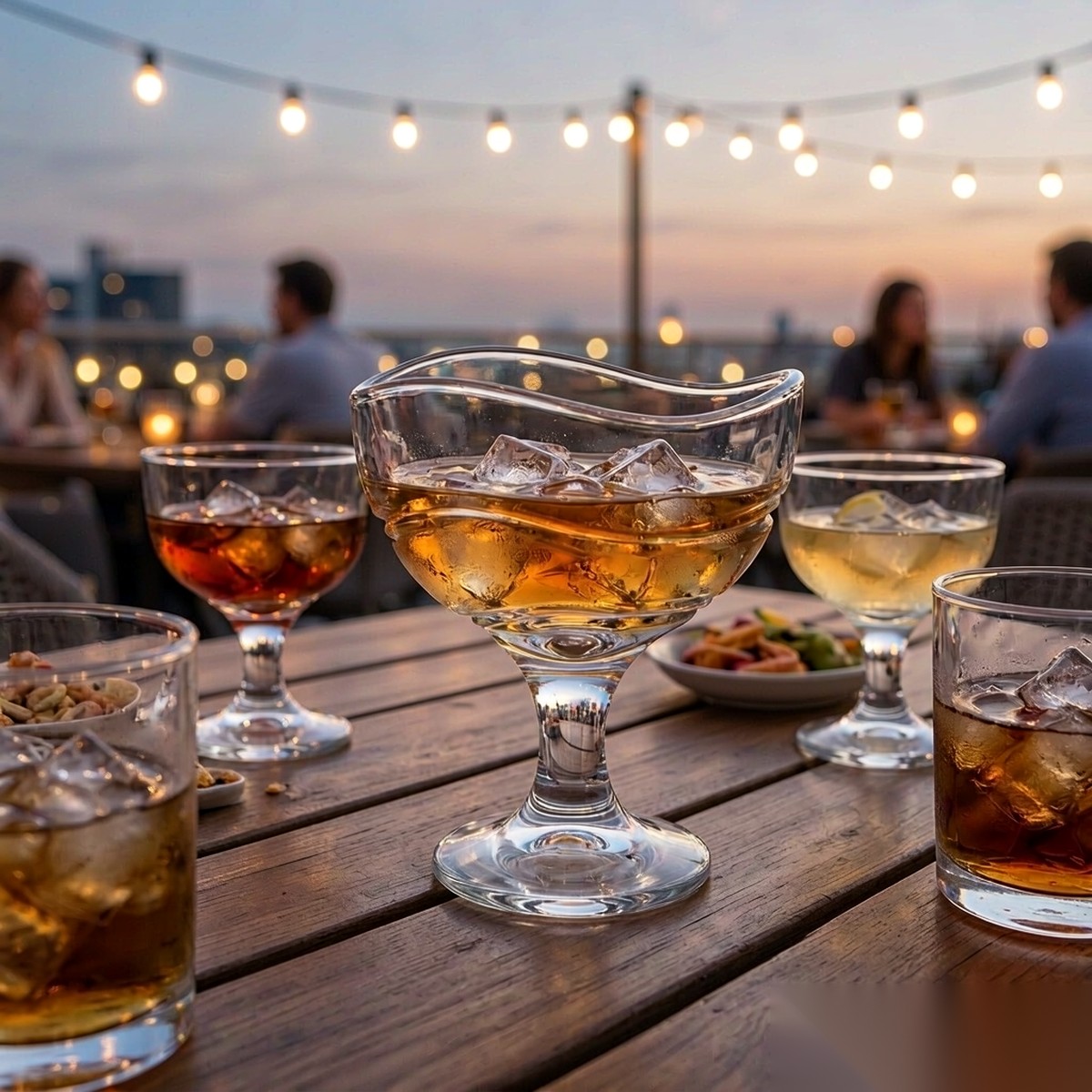 polycarbonate PC bar / milk tea / beverage terrace party scene
