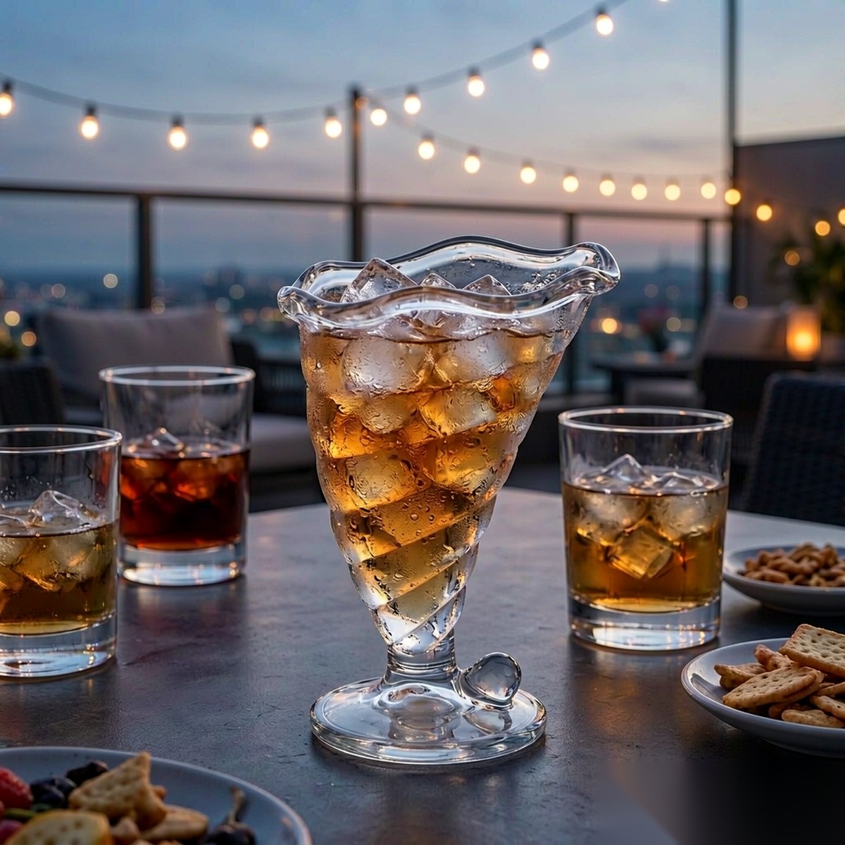 polycarbonate PC bar / milk tea / beverage terrace party scene