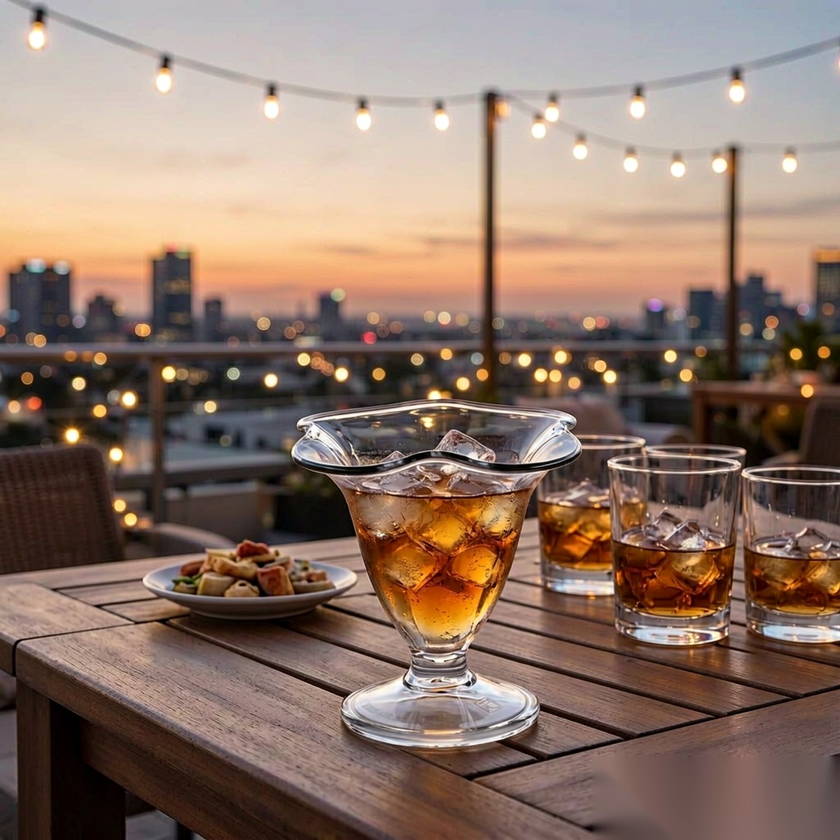 polycarbonate PC bar / milk tea / beverage terrace party scene