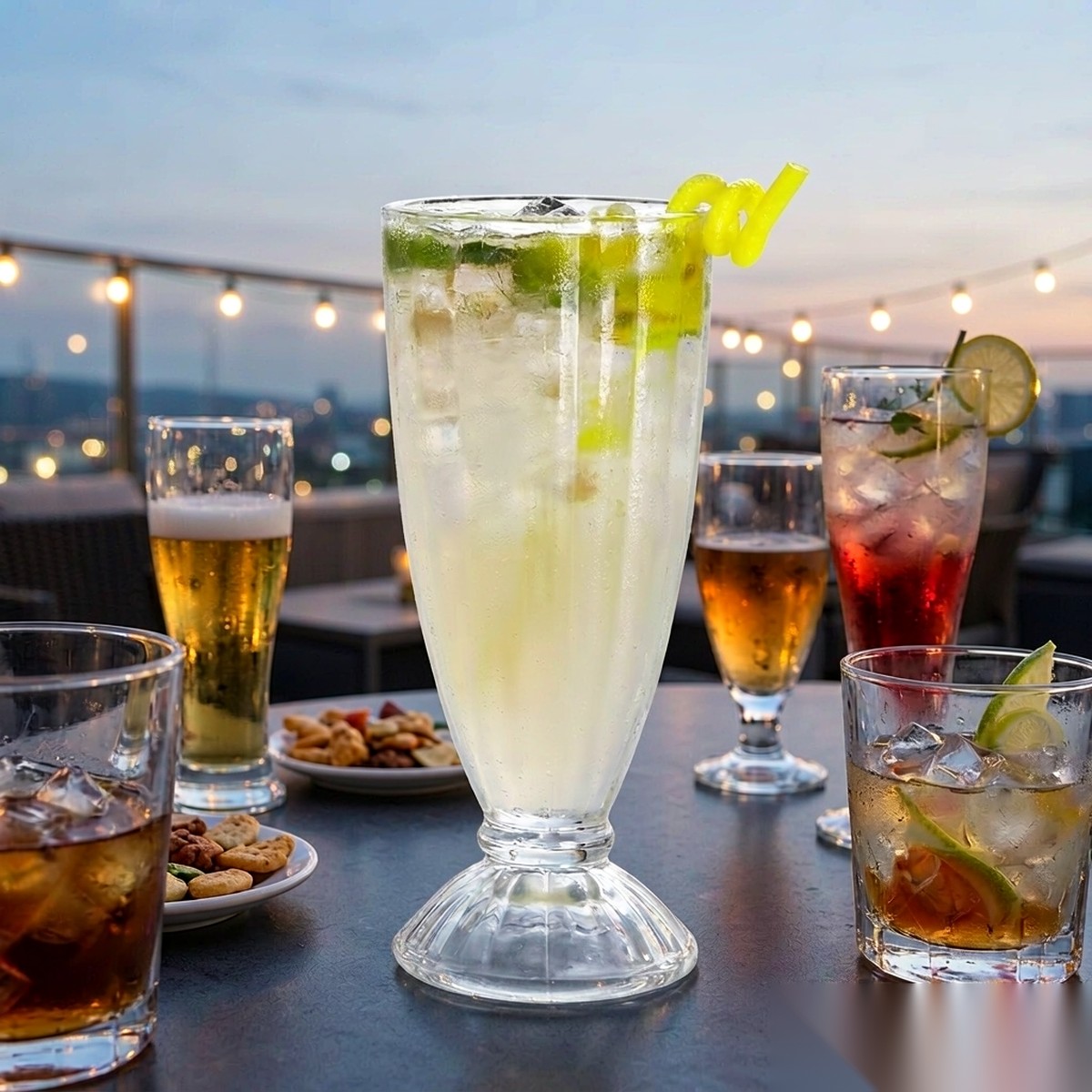 polycarbonate PC bar / milk tea / beverage terrace party scene