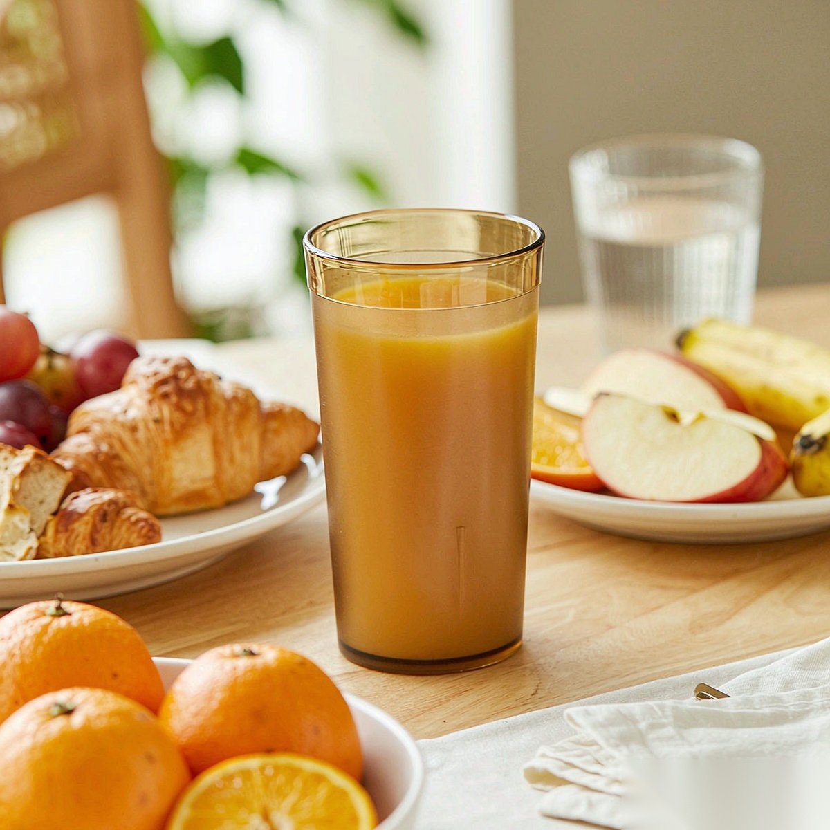 polycarbonate PC frosted glass breakfast juice scene