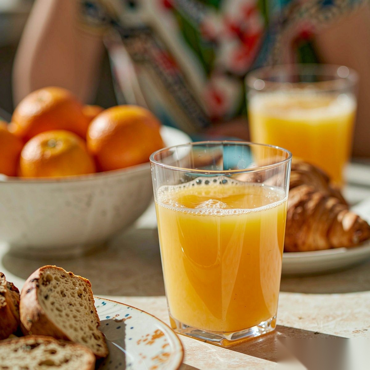 polycarbonate PC mouthwash cup breakfast juice scene