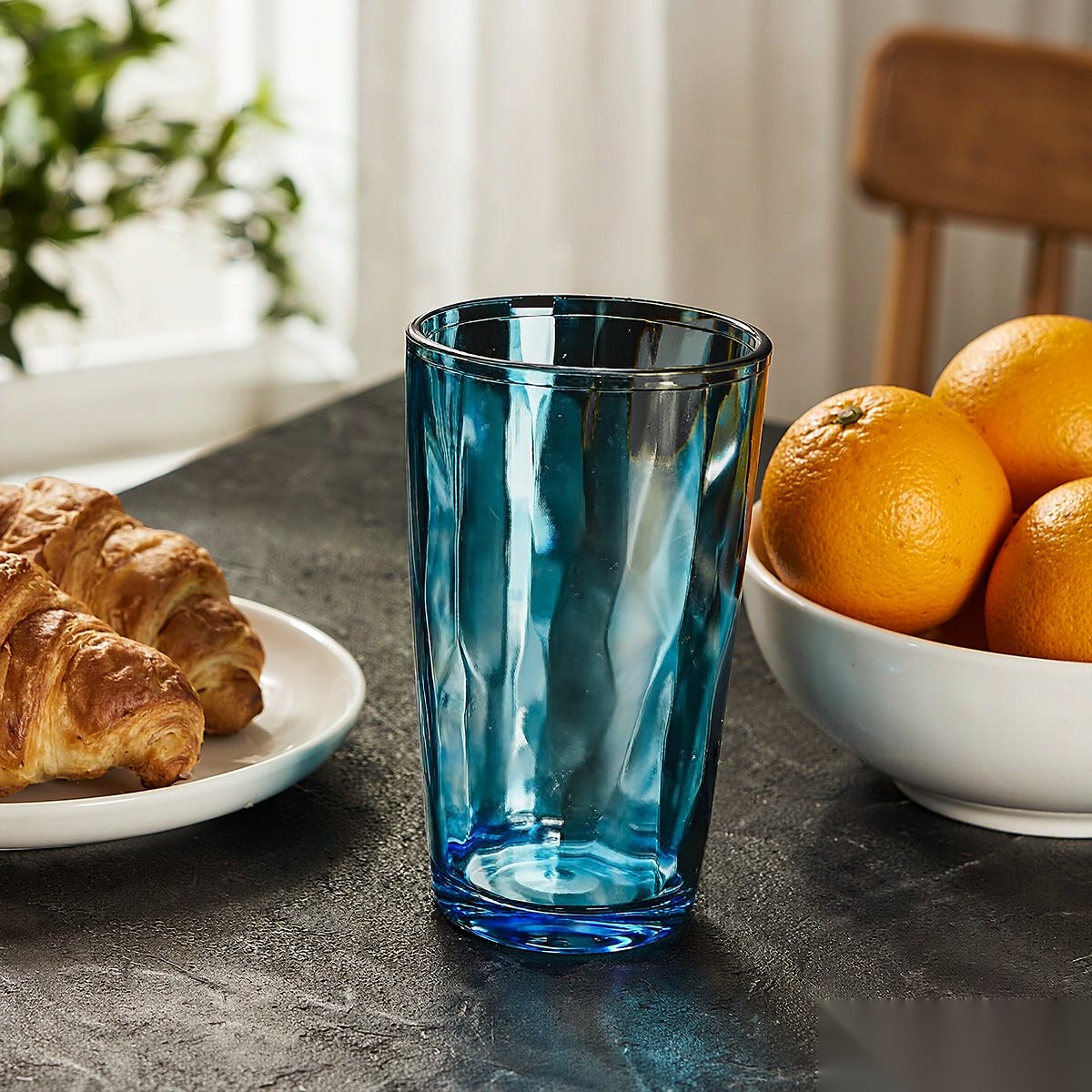 polycarbonate PC diamond glass breakfast juice scene