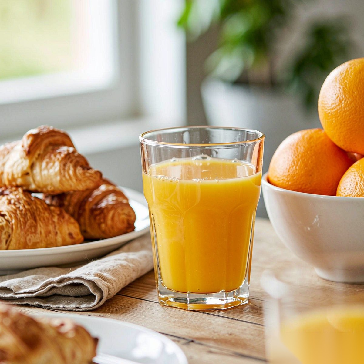 polycarbonate PC octagonal glass breakfast juice scene