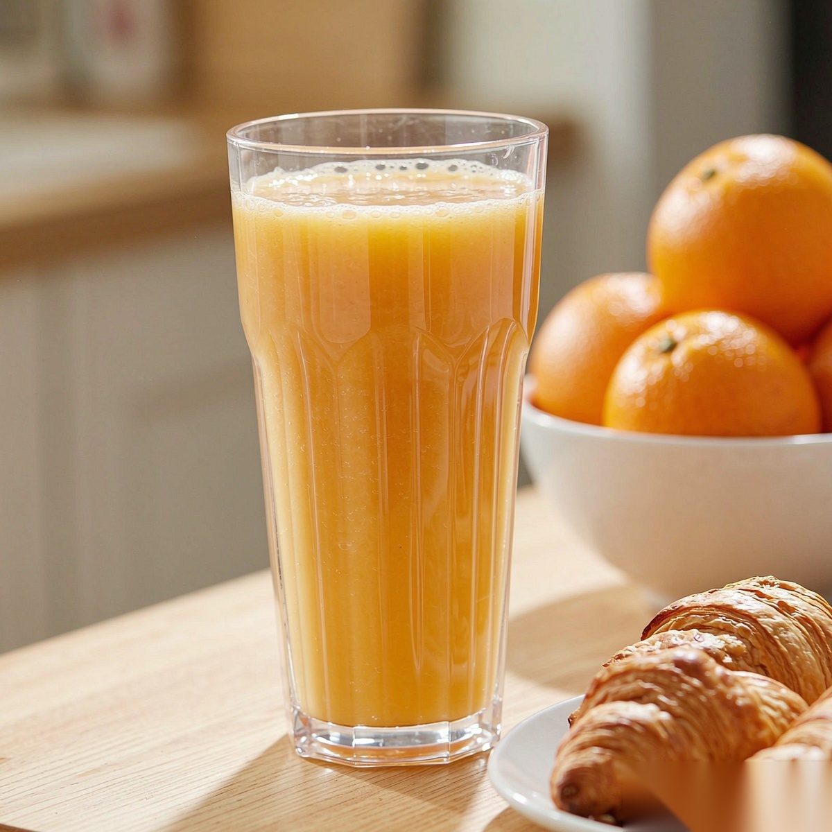 polycarbonate PC octagonal glass breakfast juice scene