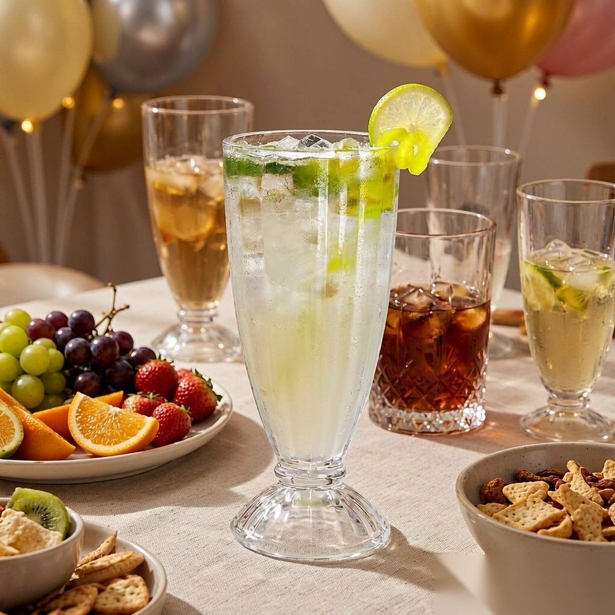 polycarbonate PC bar / milk tea / beverage home party table scene