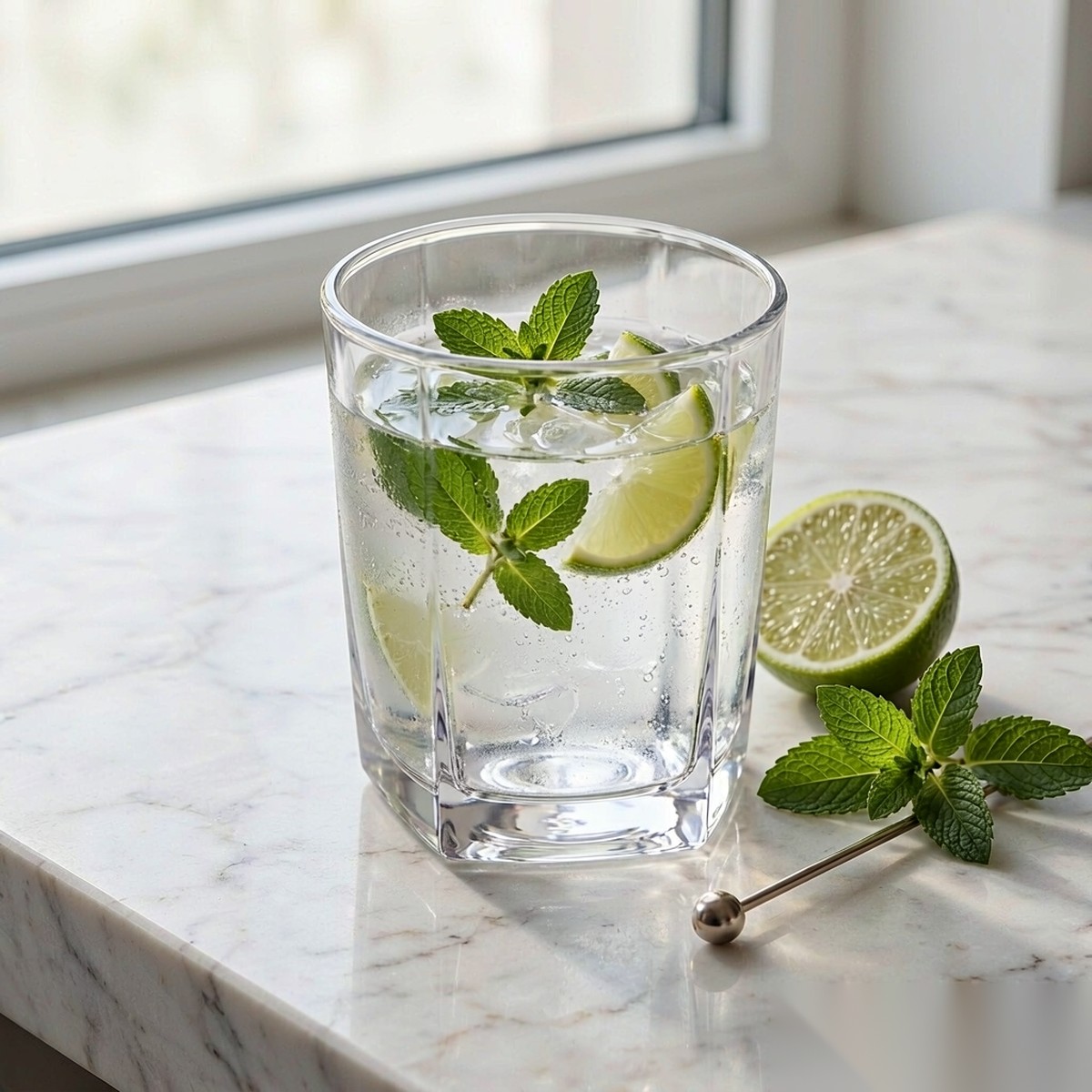 polycarbonate PC bar / milk tea / beverage  garnish closeup scene