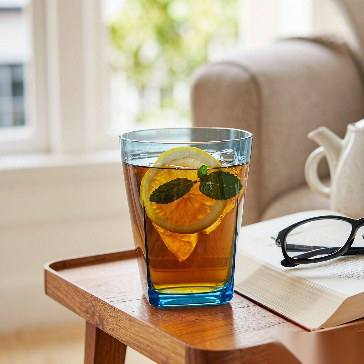polycarbonate PC mouthwash cup afternoon tea scene