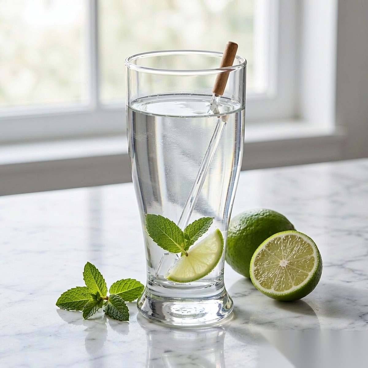 polycarbonate PC bar / milk tea / beverage garnish closeup scene