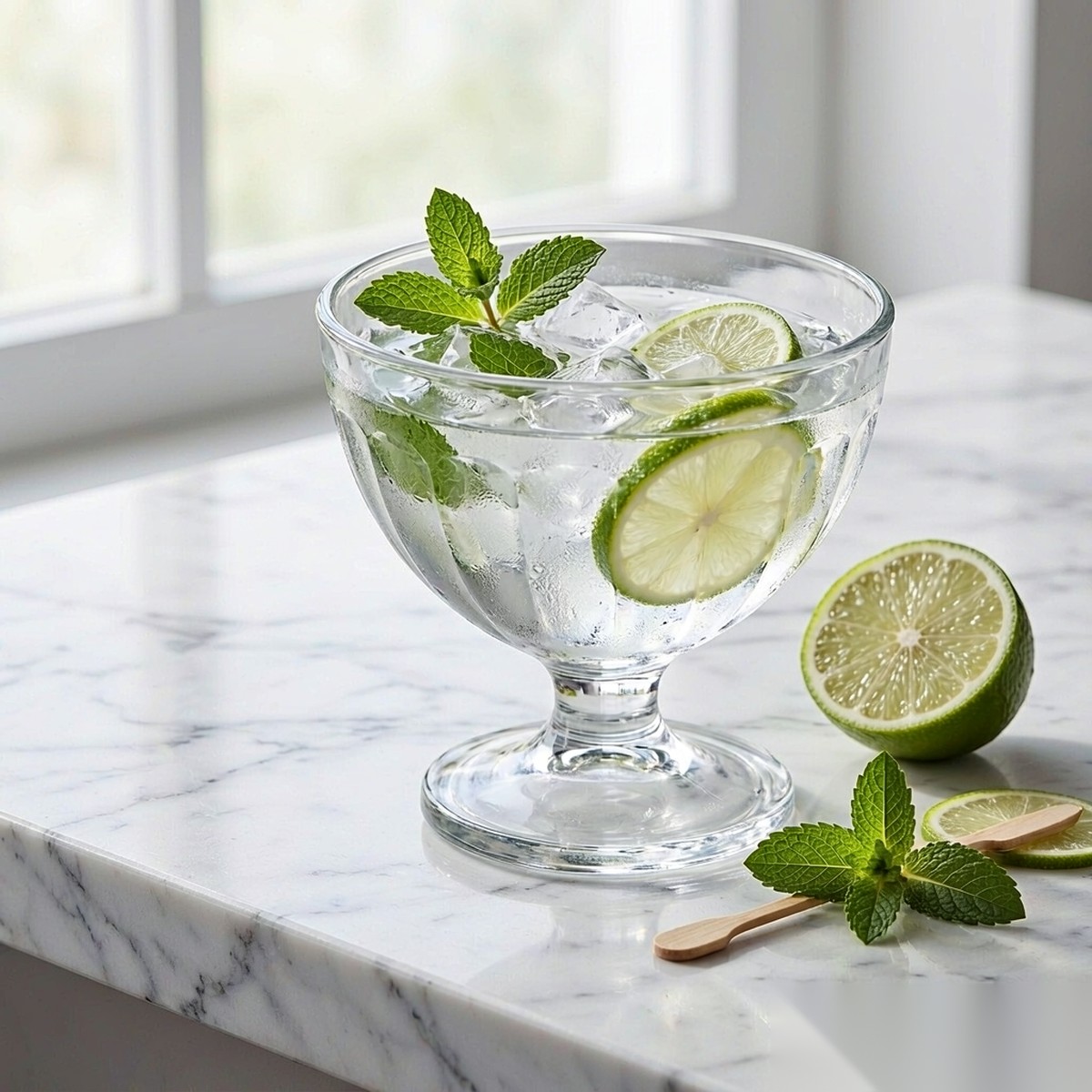 polycarbonate PC bar / milk tea / beverage garnish closeup scene