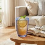 detail 05 by 9309b elsjoy acrylic dot textured tumbler cup 250ml blue std afternoon tea scene