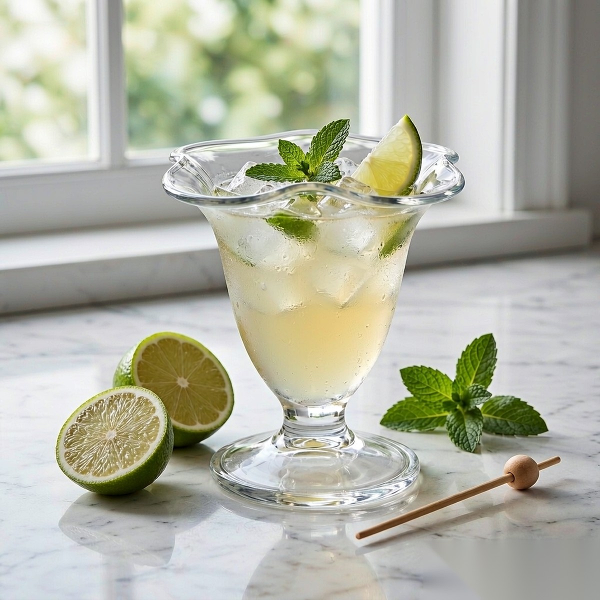 polycarbonate PC bar / milk tea / beverage garnish closeup scene