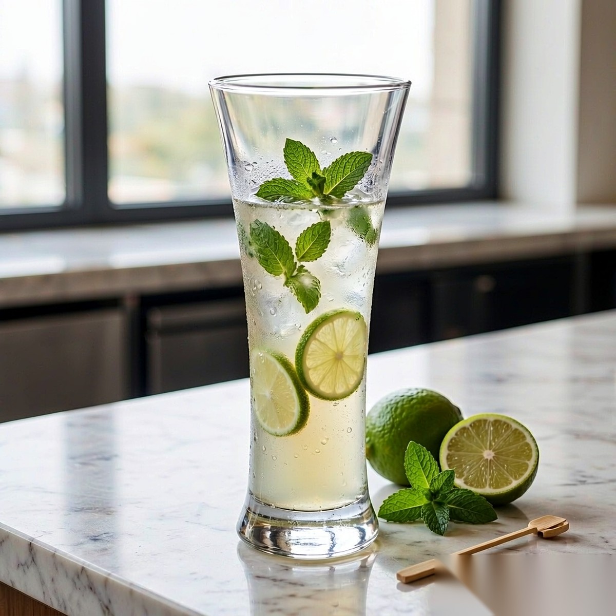polycarbonate PC bar / milk tea / beverage garnish closeup scene