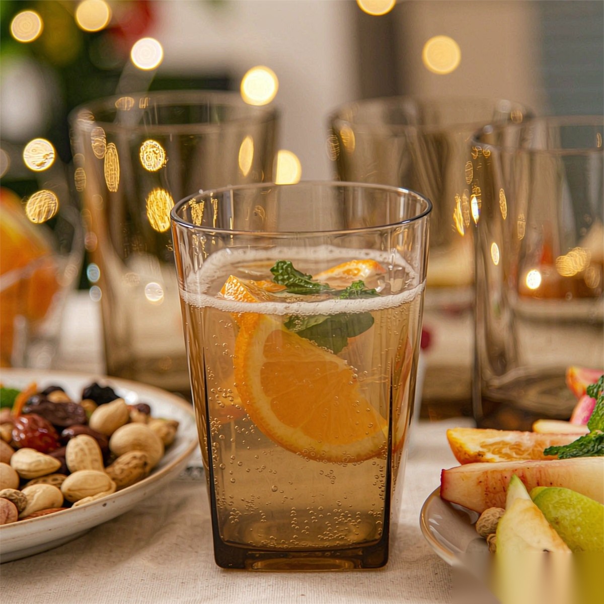 polycarbonate PC mouthwash cup friends gathering scene