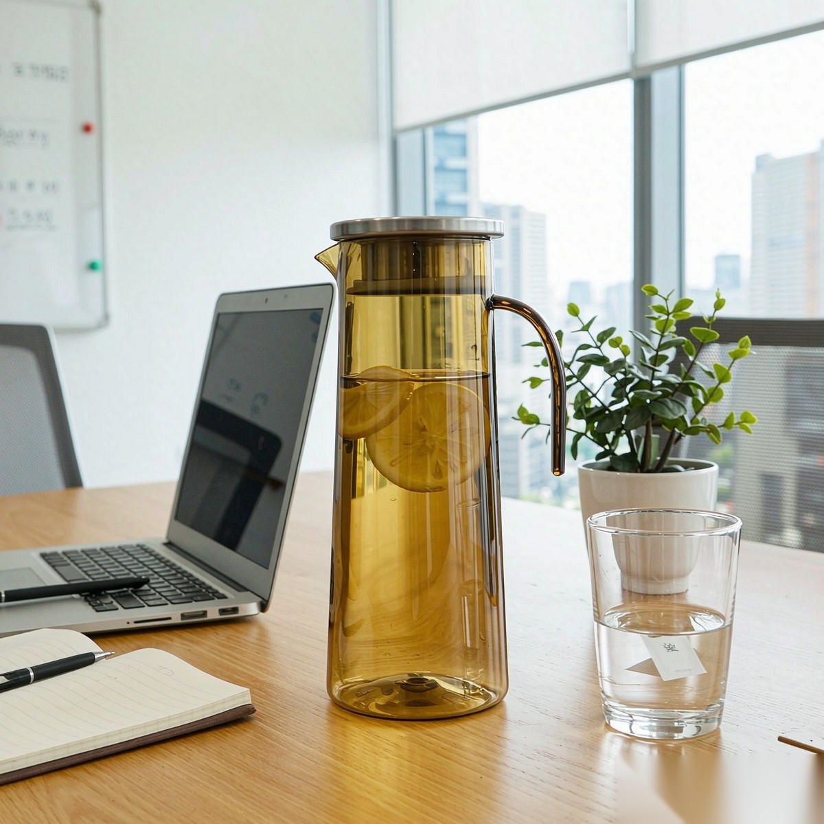 detail 06 by 9160c elsjoy acrylic water pitcher 1500ml tea steel office meeting scene