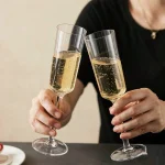 main BY 9913A elsjoy acrylic champagne flute 170ml clear transparent glass handheld toasting 4