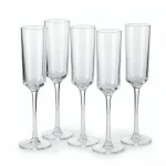 main BY 9913A elsjoy acrylic champagne flute 170ml clear transparent glass set display 3