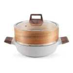 European Shallow Soup Pot with Optional Steamer — image 1, wholesale hotel, restaurant and catering supply