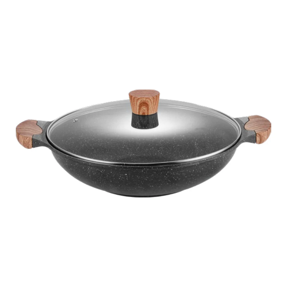 Side-Handle Aluminum Wok for Induction Cookers — image 1, wholesale hotel, restaurant and catering supply