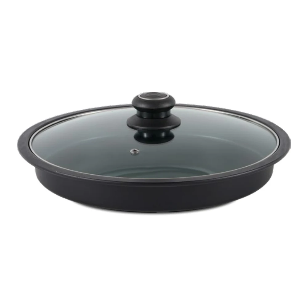Slotted Shallow Grill Pan with Glass Lid — image 1, wholesale hotel, restaurant and catering supply